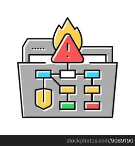 crisis mana≥ment plan color icon vector. crisis mana≥ment plan sign. isolated symbol illustration. crisis mana≥ment plan color icon vector illustration