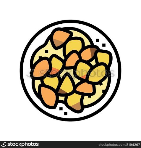 crispy potato vegetable color icon vector. crispy potato vegetable sign. isolated symbol illustration. crispy potato vegetable color icon vector illustration