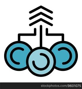 Critical cost icon outline vector. Business team. Idea podium color flat. Critical cost icon vector flat
