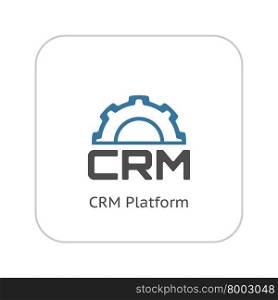 CRM Platform Icon. Flat Design.. CRM Platform Icon. Business and Finance. Isolated Illustration.