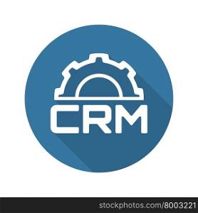 CRM Platform Icon. Flat Design.. CRM Platform Icon. Business and Finance. Isolated Illustration.