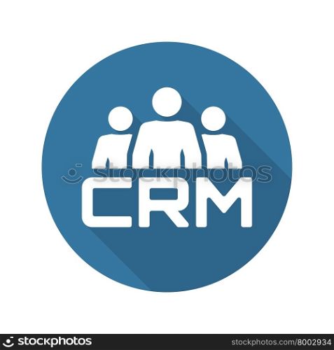CRM System Icon. Flat Design.. CRM System Icon. Business and Finance. Isolated Illustration.