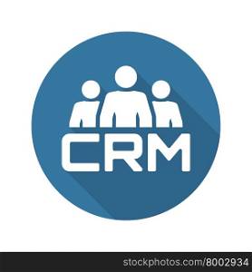 CRM System Icon. Flat Design.. CRM System Icon. Business and Finance. Isolated Illustration.