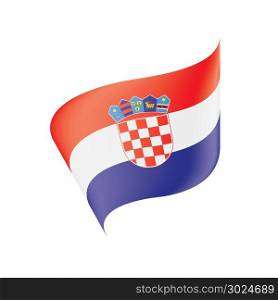 Croatia flag, vector illustration. Croatia flag, vector illustration on a white background