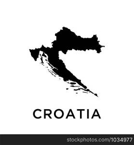 Croatia map icon design trendy
