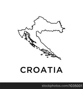 Croatia map icon design trendy