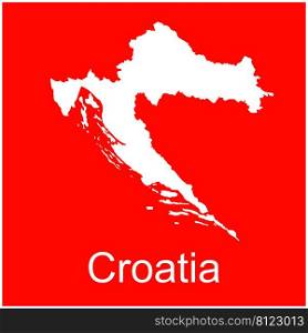 croatia map icon vector illustration design