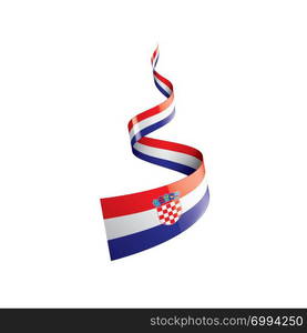 Croatia national flag, vector illustration on a white background. Croatia flag, vector illustration on a white background