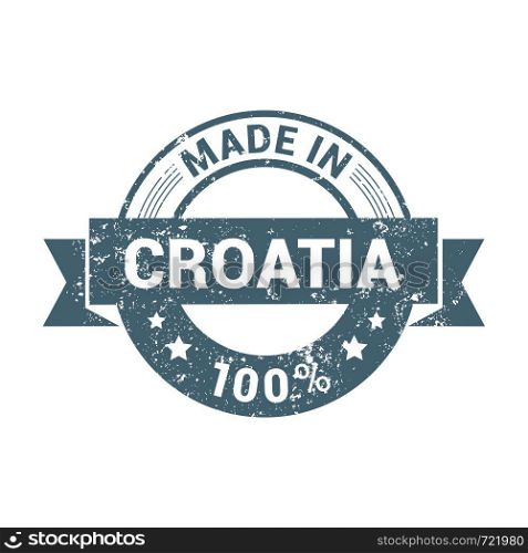 Croatia stamp design vector