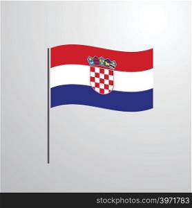 Croatia waving Flag