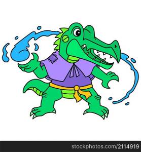 crocodile alligator emoticon has the power of water controlling avatar