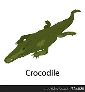 Crocodile icon. Isometric of crocodile vector icon for web design isolated on white background. Crocodile icon, isometric style