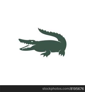 Crocodile icon logo design illustration template
