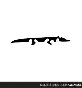 crocodile reptile glyph icon vector. crocodile reptile sign. isolated contour symbol black illustration. crocodile reptile glyph icon vector illustration