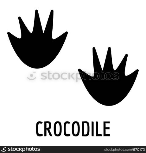 Crocodile step icon. Simple illustration of crocodile step vector icon for web. Crocodile step icon, simple style.