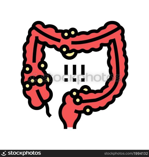 crohns disease color icon vector. crohns disease sign. isolated symbol illustration. crohns disease color icon vector illustration