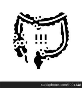 crohns disease glyph icon vector. crohns disease sign. isolated contour symbol black illustration. crohns disease glyph icon vector illustration