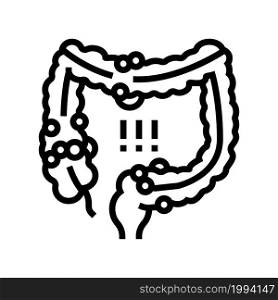 crohns disease line icon vector. crohns disease sign. isolated contour symbol black illustration. crohns disease line icon vector illustration