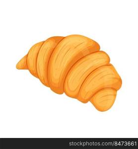 croissant bread cartoon vector. bakery, coffee breakfast, french food, chocolate cake croissant bread vector illustration. croissant bread cartoon vector illustration