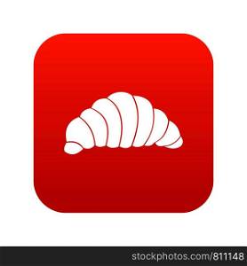 Croissant icon digital red for any design isolated on white vector illustration. Croissant icon digital red