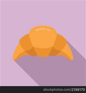 Croissant icon flat vector. Bread bakery. French breakfast. Croissant icon flat vector. Bread bakery