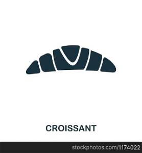 Croissant icon. Mobile apps, printing and more usage. Simple element sing. Monochrome Croissant icon illustration. Croissant icon. Mobile apps, printing and more usage. Simple element sing. Monochrome Croissant icon illustration.