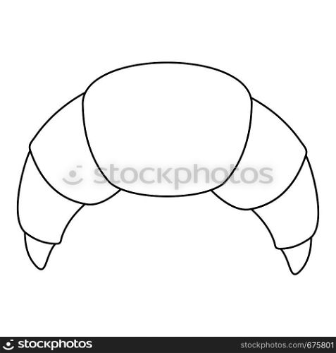 Croissant icon. Outline illustration of croissant vector icon for web. Croissant icon, outline style.
