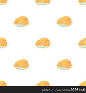 Croissant pattern seamless background texture repeat wallpaper geometric vector. Croissant pattern seamless vector