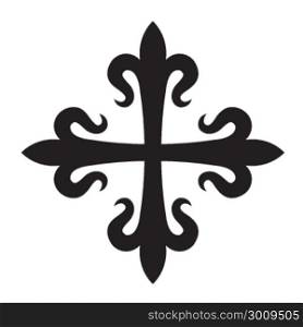Croix fleurdelisee. Croix fleurdelisee (cross of Lilies), Medieval heraldic cross.