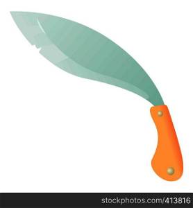 Crooked knife icon. Cartoon illustration of crooked knife vector icon for web. Crooked knife icon, cartoon style