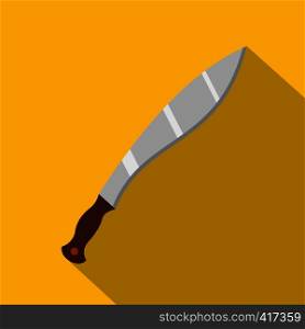 Crooked knife icon. Flat illustration of crooked knife vector icon for web. Crooked knife icon, flat style