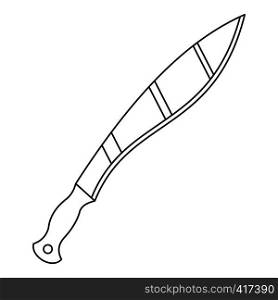 Crooked knife icon. Outline illustration of crooked knife vector icon for web. Crooked knife icon, outline style