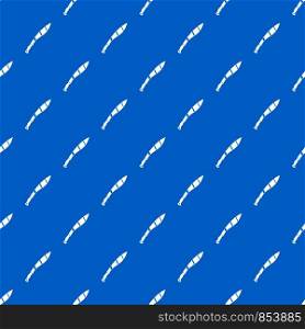Crooked knife pattern repeat seamless in blue color for any design. Vector geometric illustration. Crooked knife pattern seamless blue