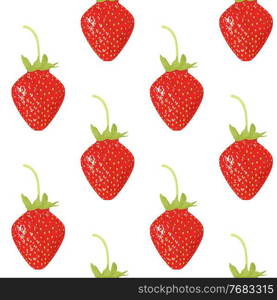 Crooked tasty ripe sweet strawberry. Seamless pattern. Vector Illustration. EPS10. Crooked tasty ripe sweet strawberry. Seamless pattern. Vector Illustration