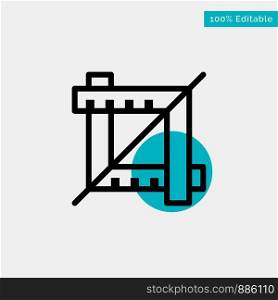 Crop, Design, Graphic turquoise highlight circle point Vector icon