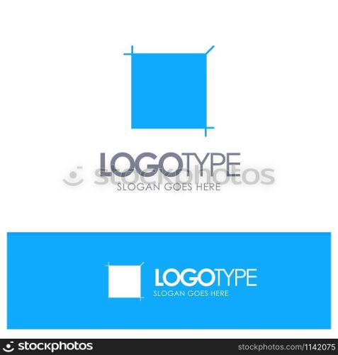 Crop, Design, Tool Blue Solid Logo with place for tagline