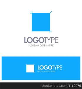 Crop, Design, Tool Blue Solid Logo with place for tagline