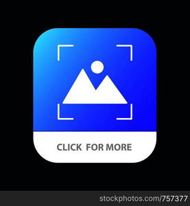Crop, Focus, Photo, Photography Mobile App Button. Android and IOS Glyph Version