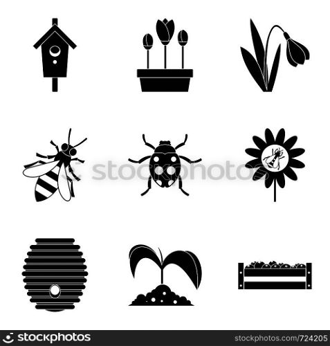 Crop icons set. Simple set of 9 crop vector icons for web isolated on white background. Crop icons set, simple style
