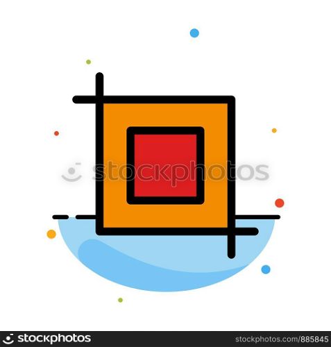 Crop, Tool, Transform Abstract Flat Color Icon Template