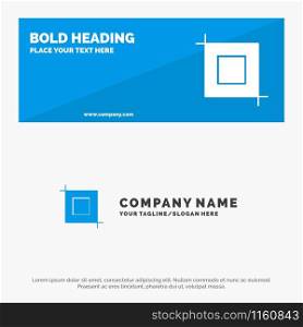 Crop, Tool, Transform SOlid Icon Website Banner and Business Logo Template