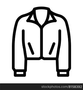 cropped jacket outerwear female line icon vector. cropped jacket outerwear female sign. isolated contour symbol black illustration. cropped jacket outerwear female line icon vector illustration