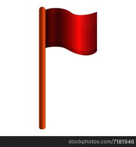Croquet corner flag icon. Cartoon of croquet corner flag vector icon for web design isolated on white background. Croquet corner flag icon, cartoon style