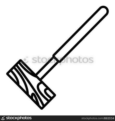 Croquet mallet icon. Outline croquet mallet vector icon for web design isolated on white background. Croquet mallet icon, outline style