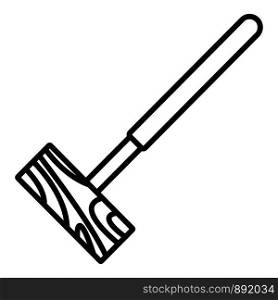 Croquet mallet icon. Outline croquet mallet vector icon for web design isolated on white background. Croquet mallet icon, outline style