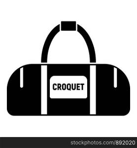 Croquet sport bag icon. Simple illustration of croquet sport bag vector icon for web design isolated on white background. Croquet sport bag icon, simple style