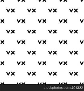 Cross and tick check marks pattern. Simple illustration of cross and tick check marks vector pattern for web. Cross and tick check marks pattern, simple style