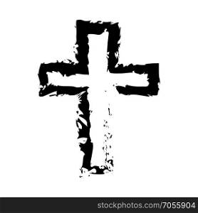 Cross black icon .