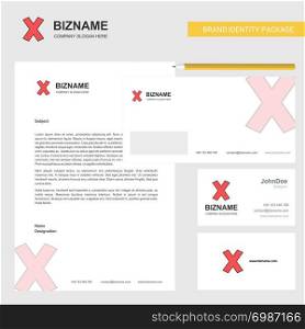 Cross Business Letterhead, Envelope and visiting Card Design vector template