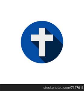 cross christian symbol flat style isolated, vector illustration. cross christian symbol flat style isolated, vector